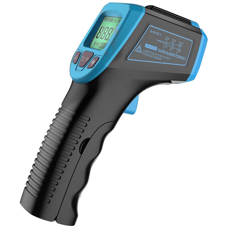 foto del prodotto zvd infrared thermometer, non contact digital laser temperature gun 58 fa 1112 f 50 ca 600 c with lcd display, blue, blue