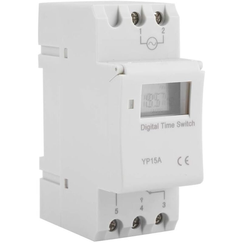 foto del prodotto zvd interruttore programmabile su guida din da 16 a con timer lcd digitale