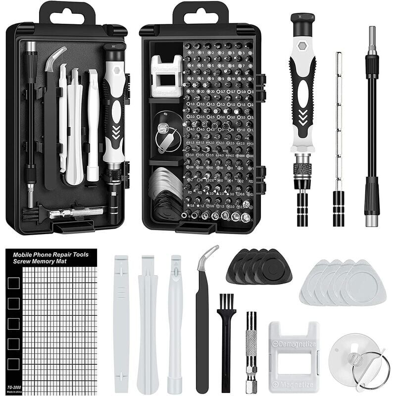 foto del prodotto zvd kit di cacciaviti di precisione, 120 in 1 mini set di cacciaviti kit di strumenti per computer per pc, macbook, iphone, occhiali, orologio,
