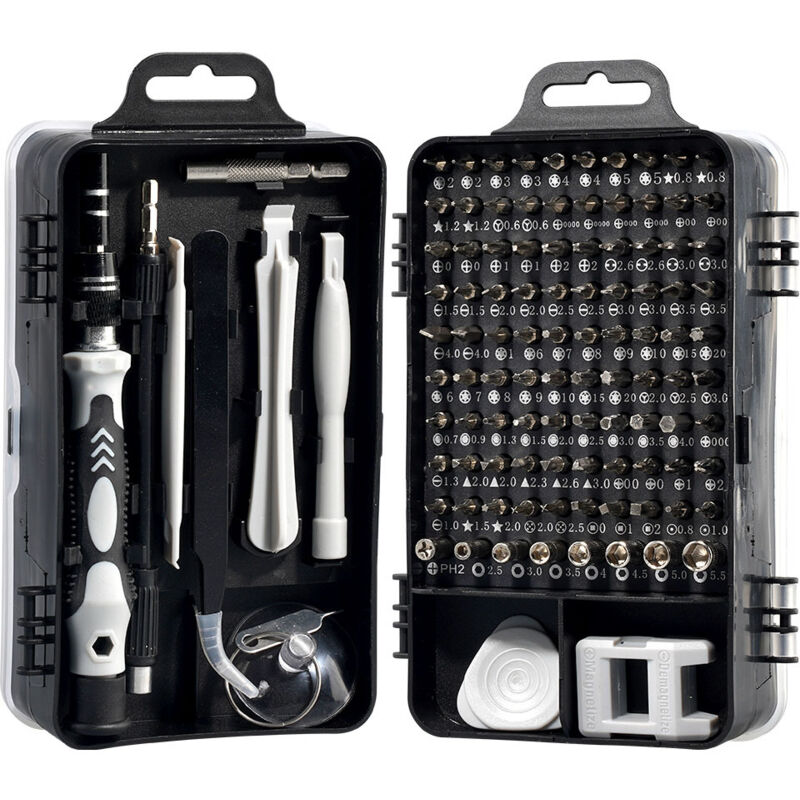 foto del prodotto zvd kit di cacciaviti di precisione magnetici 115 in 1 strumenti di riparazione portatili