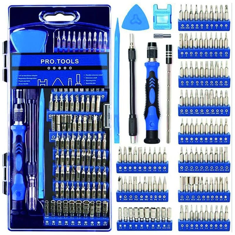 foto del prodotto zvd kit di cacciaviti magnetici 124 in 1 per xiaomi, iphone, pc, fotocamera, drone, strumento di riparazione