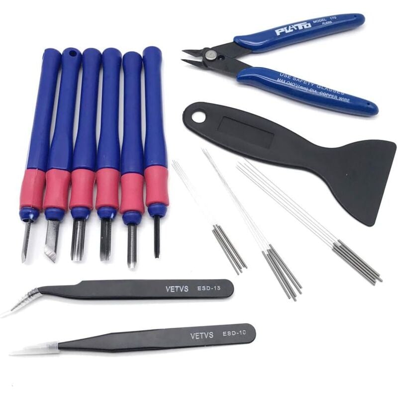 foto del prodotto zvd kit di pulizia degli ugelli per stampante 3d 0,20 0,4 mm, riparazione aghi, pinze da taglio, pinzette