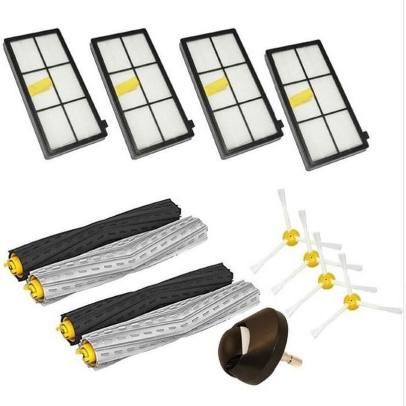 foto del prodotto zvd kit di ricambio per irobot roomba 800 870 880 980 volante, spazzola aspirante, 4 filtri hepa, spazzola laterale