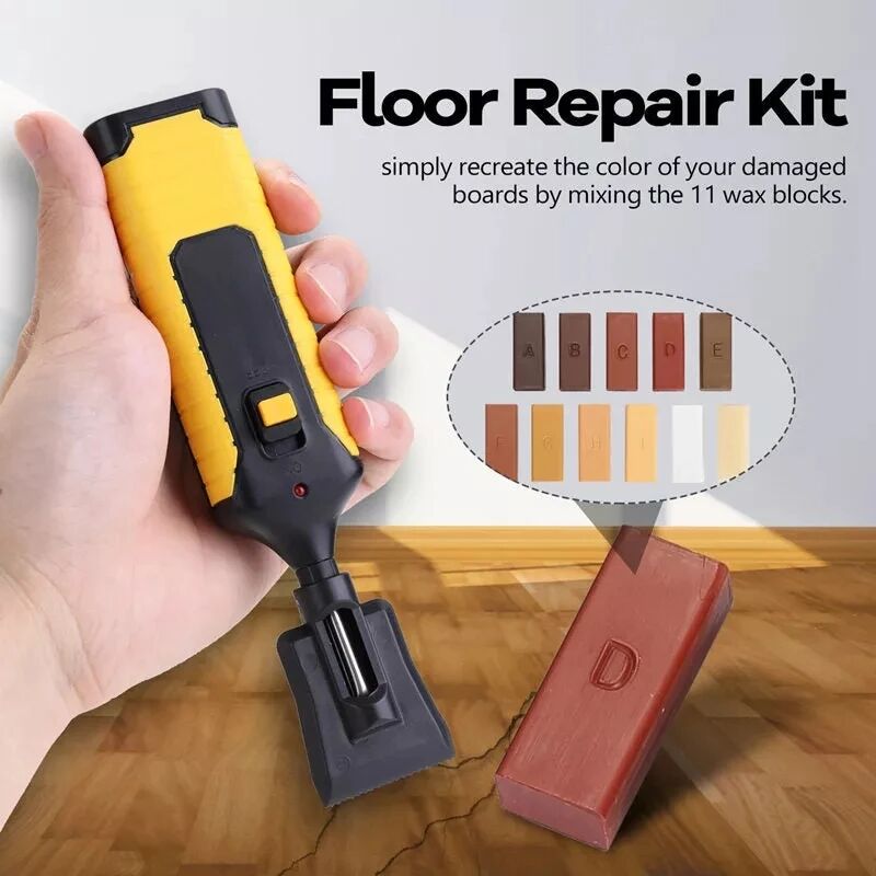 foto del prodotto zvd kit di riparazione per pavimenti laminati sistema di cera con strumenti per la riparazione dei graffi