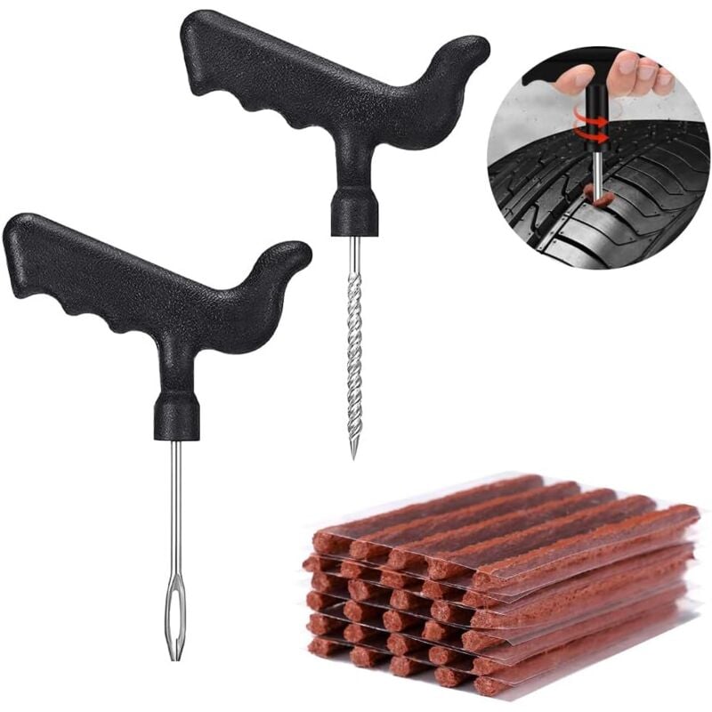 foto del prodotto zvd kit di riparazione pneumatici da 32 pezzi pro tools plus punte per trapano autovulcanizzante senza camera d aria