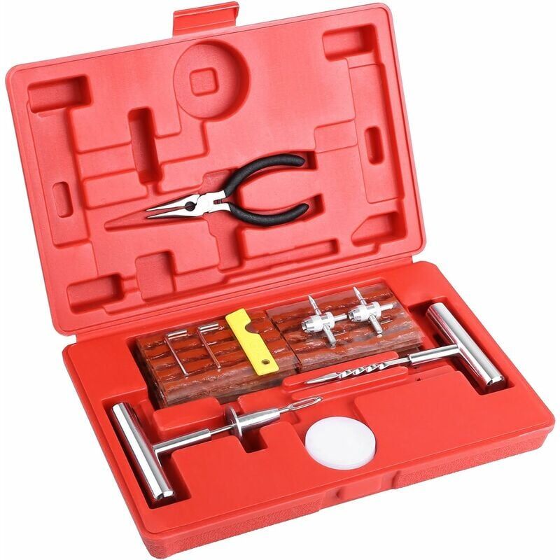 foto del prodotto zvd kit di riparazione pneumatici per auto strumenti multifunzione, foratura, set completo