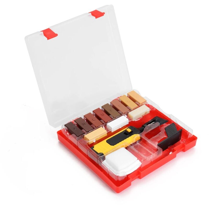 foto del prodotto zvd kit di utensili manuali per la riparazione di laminati sistema di cera per pavimenti, piani di lavoro, pavimenti, graffi
