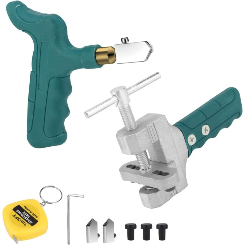 foto del prodotto zvd kit di utensili per tagliapiastrelle da 9 pezzi, tagliavetro diamantato manuale per specchi e finestre