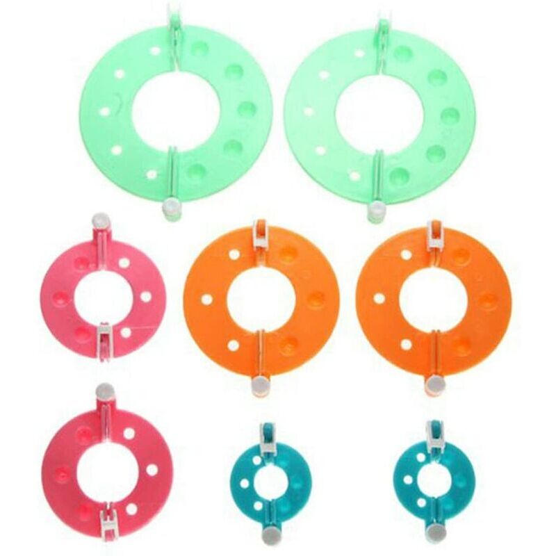 foto del prodotto zvd kit per creare pompon 8 pezzi 4 misure strumento per creare pompon kit di strumenti per lavori fai da te con l ago
