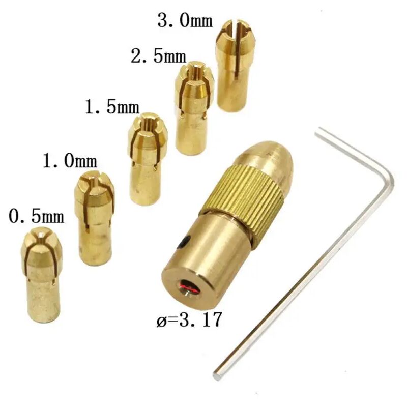 foto del prodotto zvd kit punte per trapano elettrico 7 pezzi mini utensile per trapano con adattatore per mandrino da 0,5 3 mm