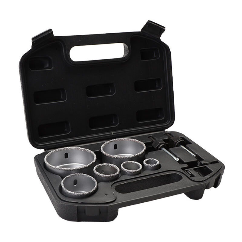 foto del prodotto zvd kit sega a tazza diamantata 6 fori, 22 73 mm, portatile, durevole, taglio del cemento, con scatola di immagazzinaggio in lega