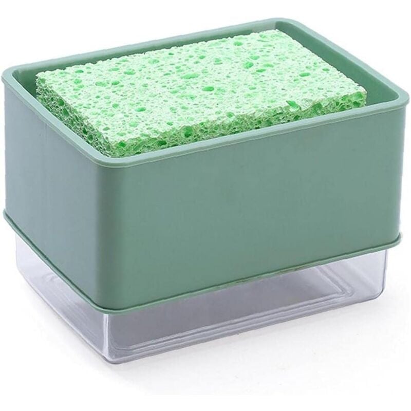 foto del prodotto zvd kitchen dish soap dispenser 2 in 1 detergent dispenser hand pump soap dispenser with sponge holder