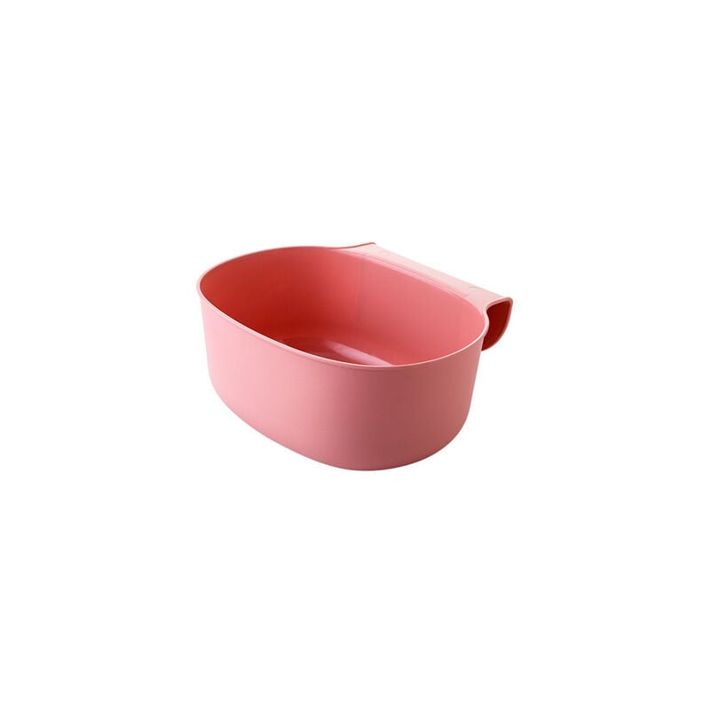foto del prodotto zvd kitchen waste collection cup waste bin for worktop hanging receptacle 21 x 17.8 x 9cm pink 