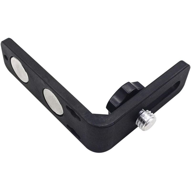 foto del prodotto zvd l shaped magnet level, durable multi function l shaped magnetic stand, 1.6cm laser level adapter for topcon, spectra, leica, bosch, hilti and