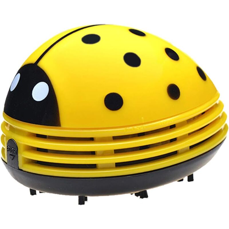 foto del prodotto zvd ladybug vacuum cleaner, cute cartoon abs plastic battery powered mini ladybug vacuum cleaner, yellow