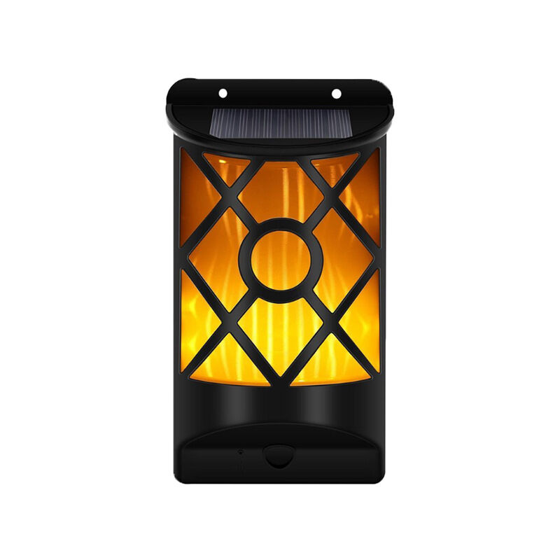 foto del prodotto zvd lampada da parete solare con fiamma tremolante, illuminazione decorativa per esterni per giardino e cortile