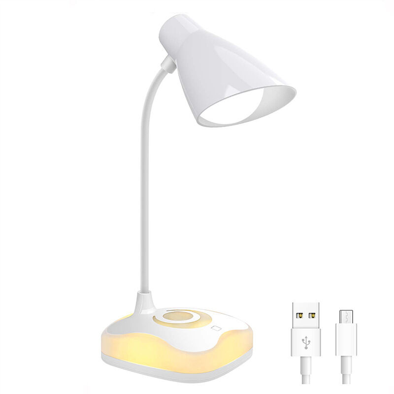 foto del prodotto zvd lampada da tavolo con protezione per gli occhi interruttore touch usb, luce notturna per camera da letto e comodino