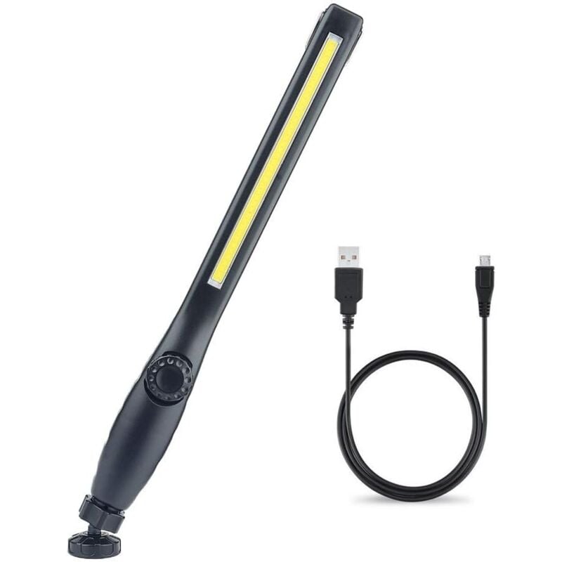 foto del prodotto zvd lampada di ispezione led ricaricabile con magnete e rotazione a 360 gradi, lampada di ispezione per officina, campeggio, escursionismo nero 