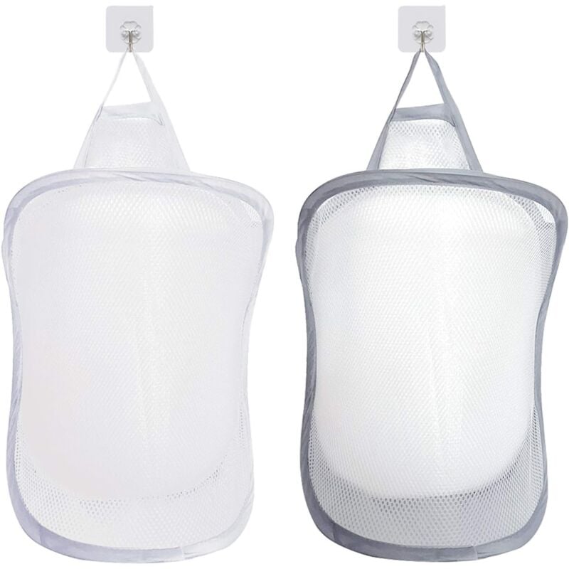 immagine 0 del prodotto zvd laundry basket, pop up laundry storage basket collapsible wash bag hanging toy storage bag with handle 2 pcs