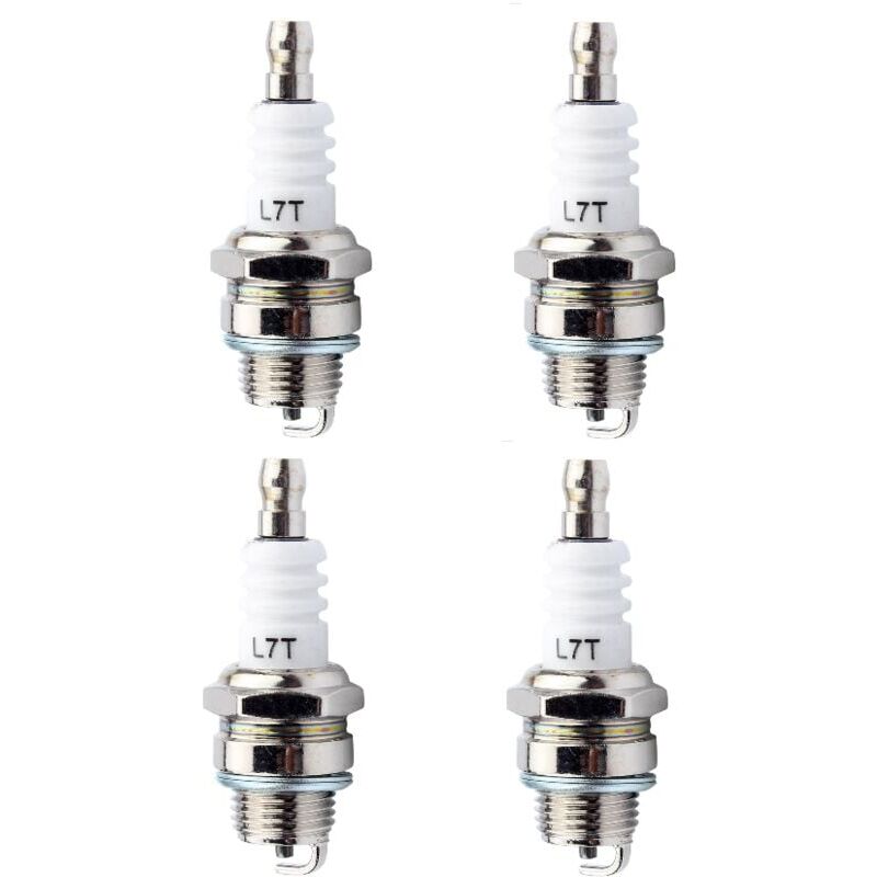 foto del prodotto zvd lotto di 4 bougies d allumage l7t universelles de rechange l7t bougie tronconneuse bougie d allumage remplacemen pour tondeuse gazon moteurs