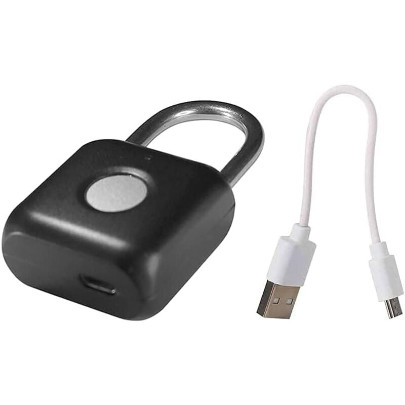 foto del prodotto zvd lucchetto con impronta digitale ricaricabile tramite usb lucchetto intelligente per palestra, bagagli, scuola