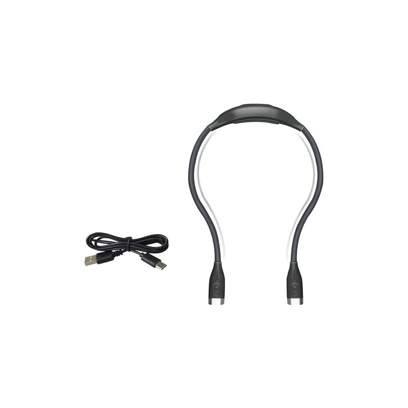 foto del prodotto zvd luce da lettura per il collo con 3 livelli di luminosit regolabili lampada notturna a 4 led cavo ricaricabile usb