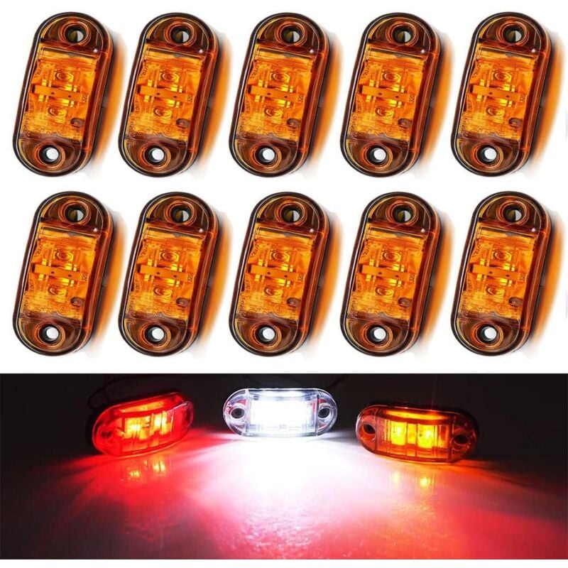 foto del prodotto zvd luce di posizione laterale per auto 10 pezzi 12 v impermeabile avvertenza