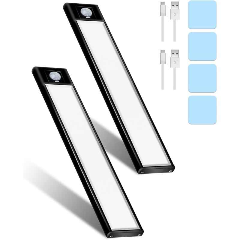 foto del prodotto zvd luce led ricaricabile per armadio con sensore 31 led 20 cm, 3 modalit , wireless, per scale, armadi, cucine, corridoi bianco 