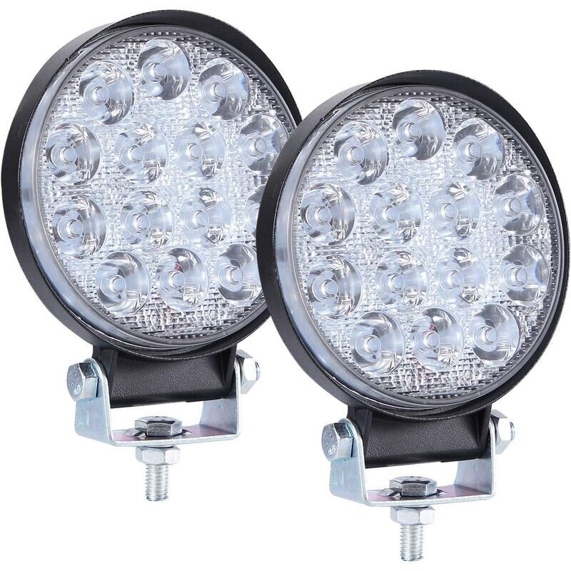 foto del prodotto zvd luci di lavoro a led 12v 140w 2 pezzi 6000k 14000lm luci fendinebbia a led per auto, camion, suv