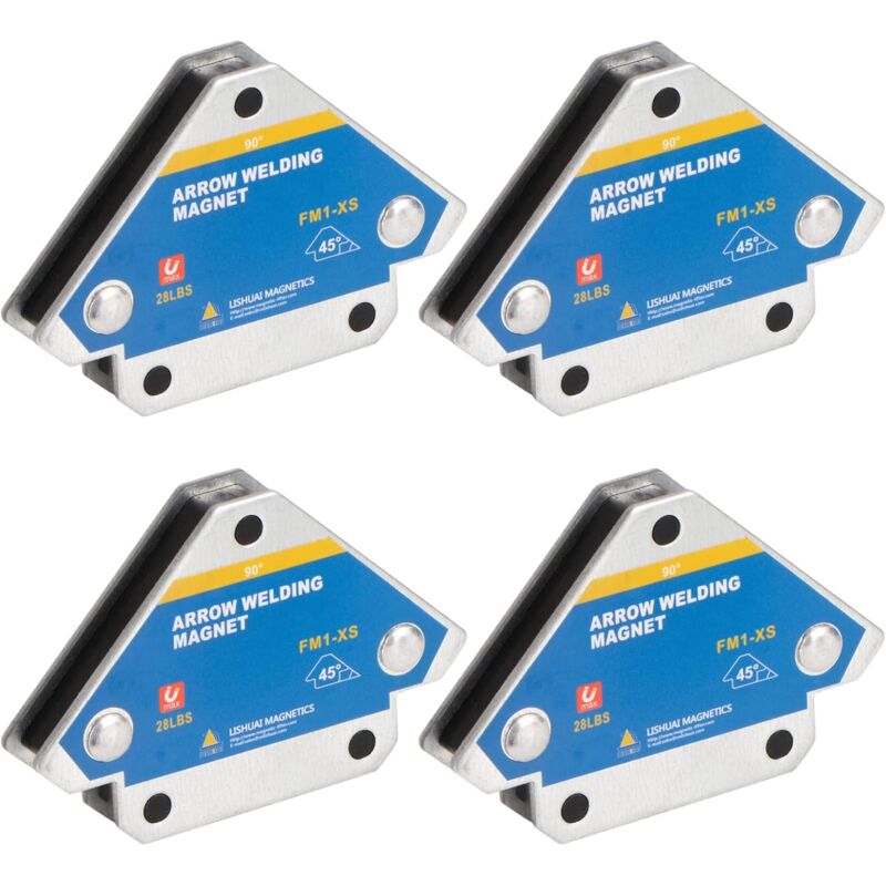 foto del prodotto zvd magnete per saldatura con forza di tenuta 13 kg 28 libbre squadra magnetica per saldatura per posizionatore angolare 4 pezzi 