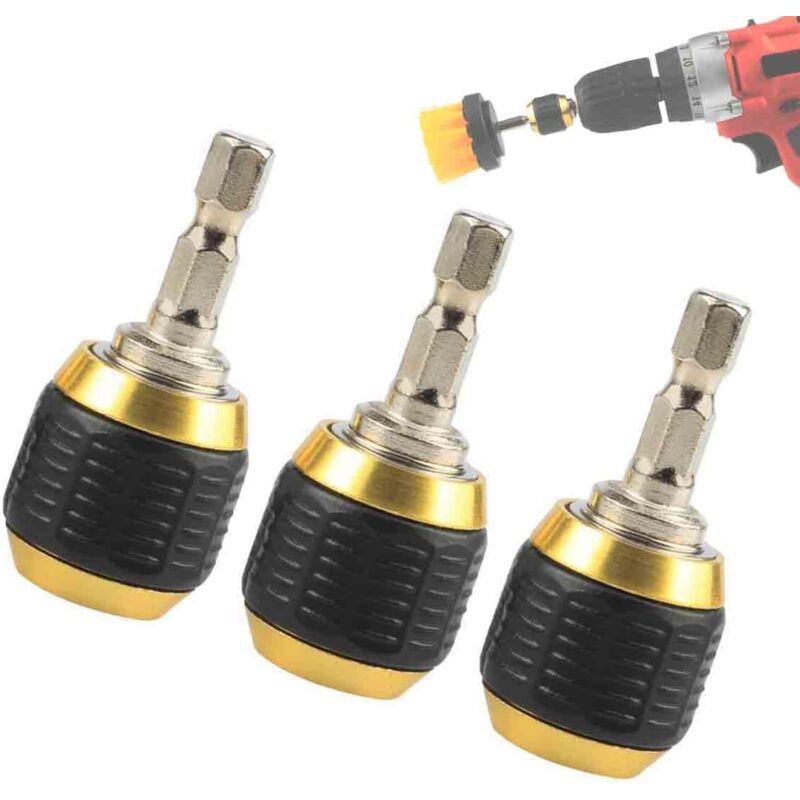 foto del prodotto zvd mandrino autoserrante esagonale 3 pezzi gambo da 60 mm cambio rapido