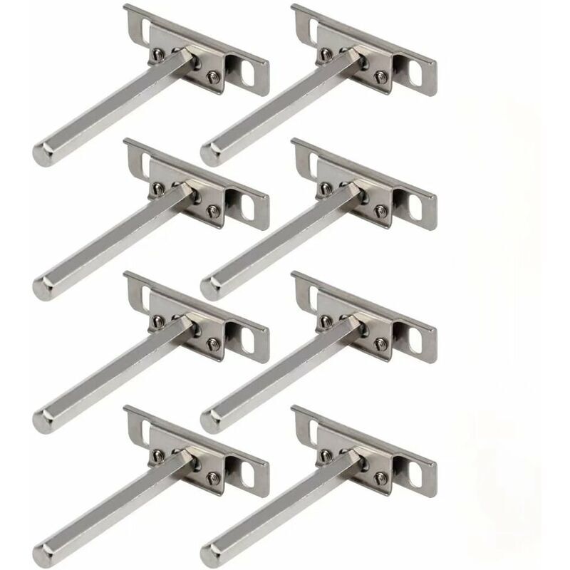 foto del prodotto zvd metal brackets for floating shelf 8pcs discreet wall bracket model fixing shelves storage bracket for invisible floating shelf fixing