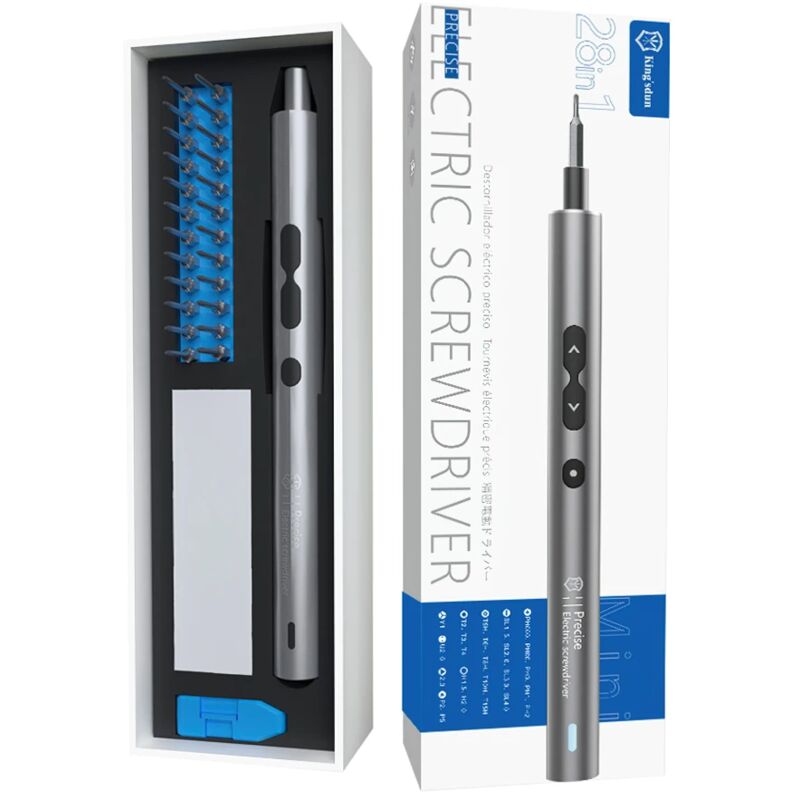 foto del prodotto zvd mini cacciavite elettrico senza fili kit di riparazione portatile, magnetico, potente, con ricarica usb