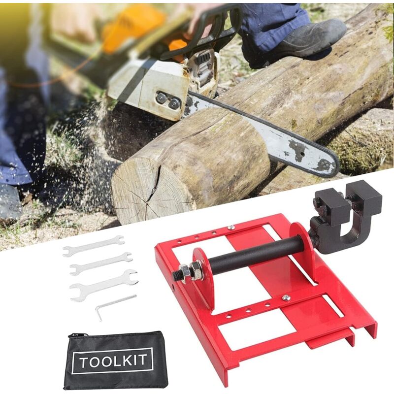 foto del prodotto zvd mini chainsaw mill, wood cutting, chainsaw, grinder, wood guide rail for construction workers, contains 1 electric grinder, 1 set of assembly