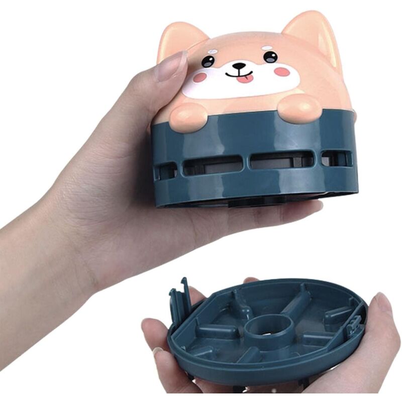foto del prodotto zvd mini desktop vacuum cleaner, mini crumb vacuum cleaner, low noise energy saving cordless vacuum cleaner usb rechargeable for cleaning crumbs,