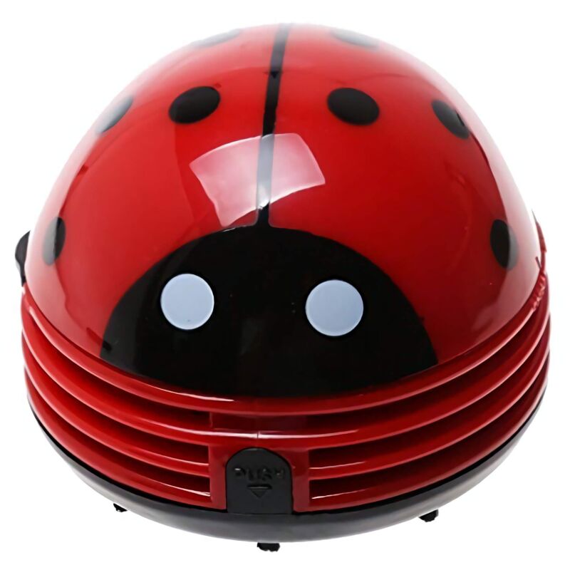 foto del prodotto zvd mini electric tabletop vacuum cleaner,mini ladybug shape dust collector handheld vacuum cleaner desktop