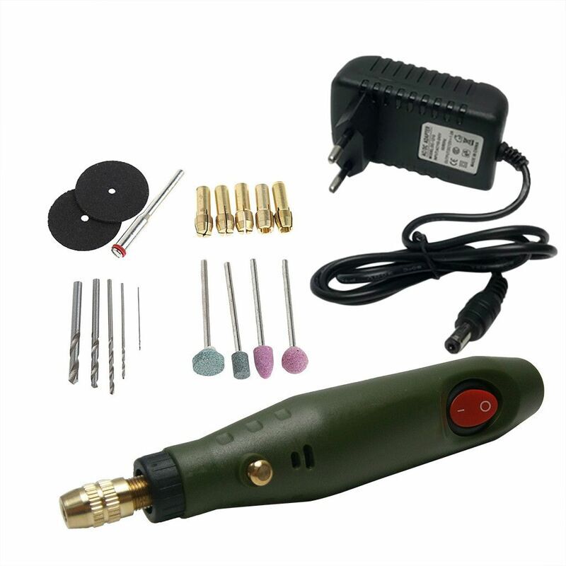 foto del prodotto zvd mini trapano elettrico e set smerigliatrice per forare, intagliare e lucidare