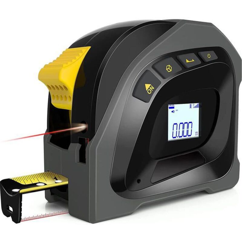 foto del prodotto zvd misuratore di distanza laser da 40 m con display lcd retroilluminato e metro a nastro da 5 m, strumenti di misurazione portatili