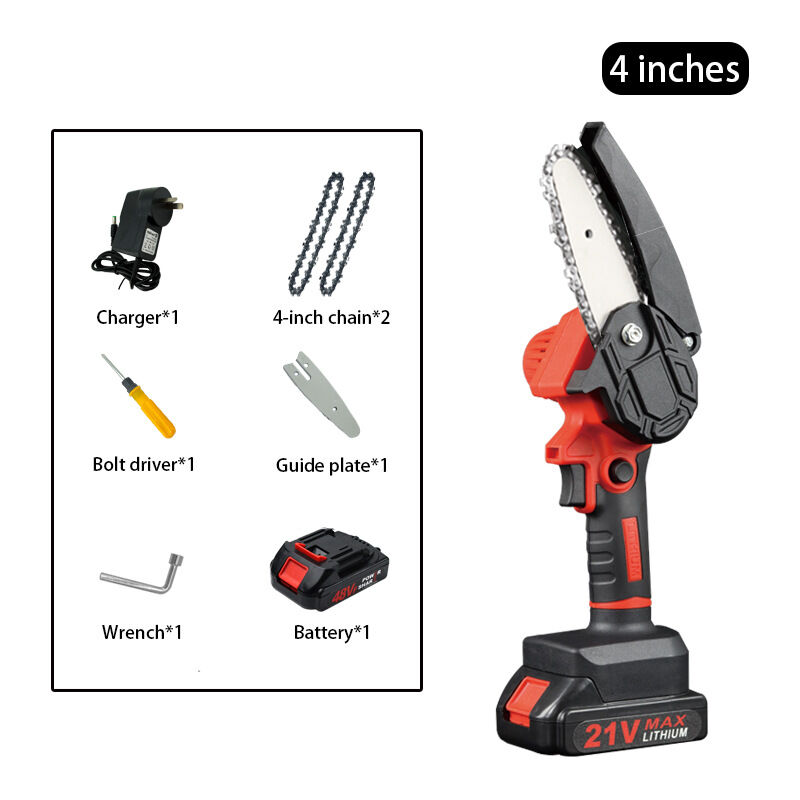 foto del prodotto zvd motosega a batteria senza fili da 10 2 cm motosega elettrica portatile per potatura del giardino taglio del legno