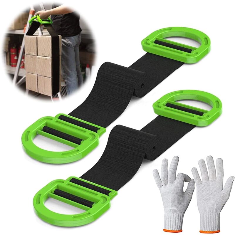 foto del prodotto zvd moving and lifting straps for furniture, boxes, building construction, lifting straps 2pcs 