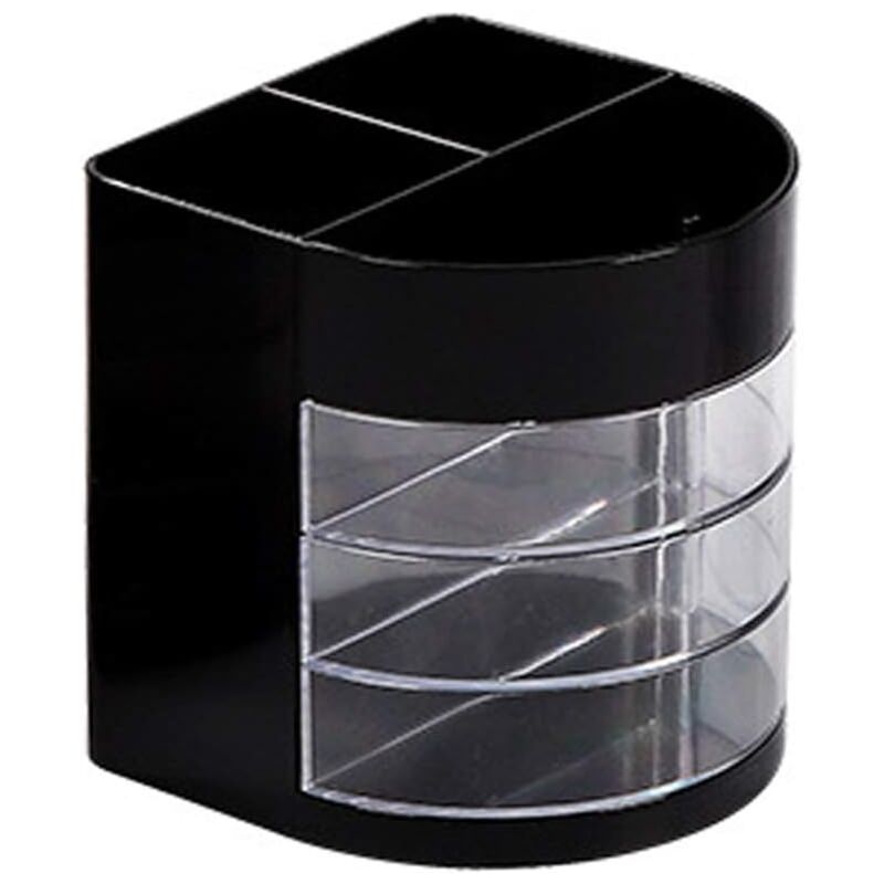 foto del prodotto zvd multifunctional plastic desk organizer with 3 movable drawers, for office, home, school, classroom, black