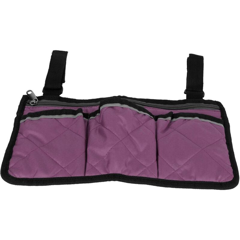 foto del prodotto zvd multifunctional side hanging wheelchair storage bag purple polyester pongee 
