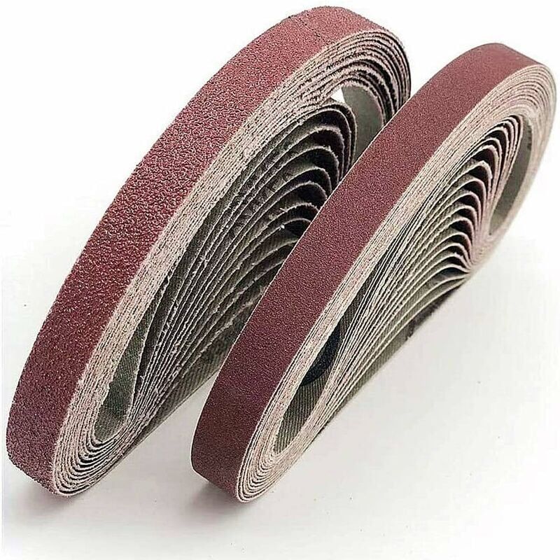 foto del prodotto zvd nastri abrasivi misti 4 tipi di grana 40 60 80 120 , set da 20 pezzi, 13x457 mm