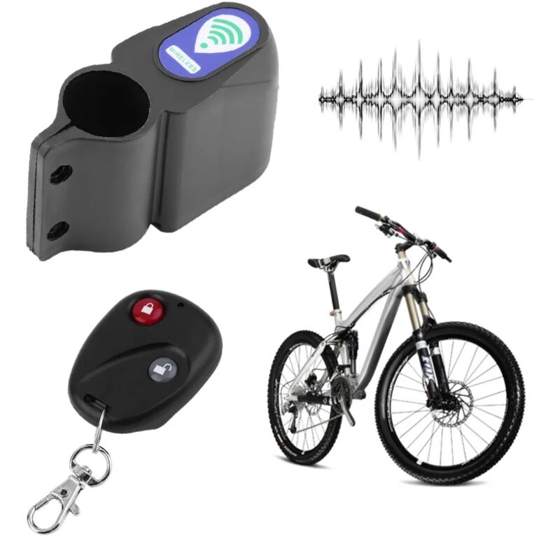 foto del prodotto zvd new professional bicycle anti theft alarm cycling security lock remote control