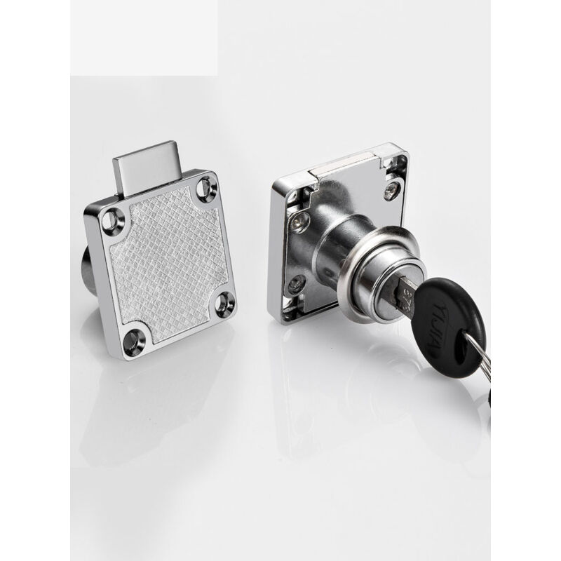 foto del prodotto zvd office drawer lock, 2 pcs cabinet lock zinc alloy cylindrical cam lock office cabinet lock furniture door cabinet mailbox silver