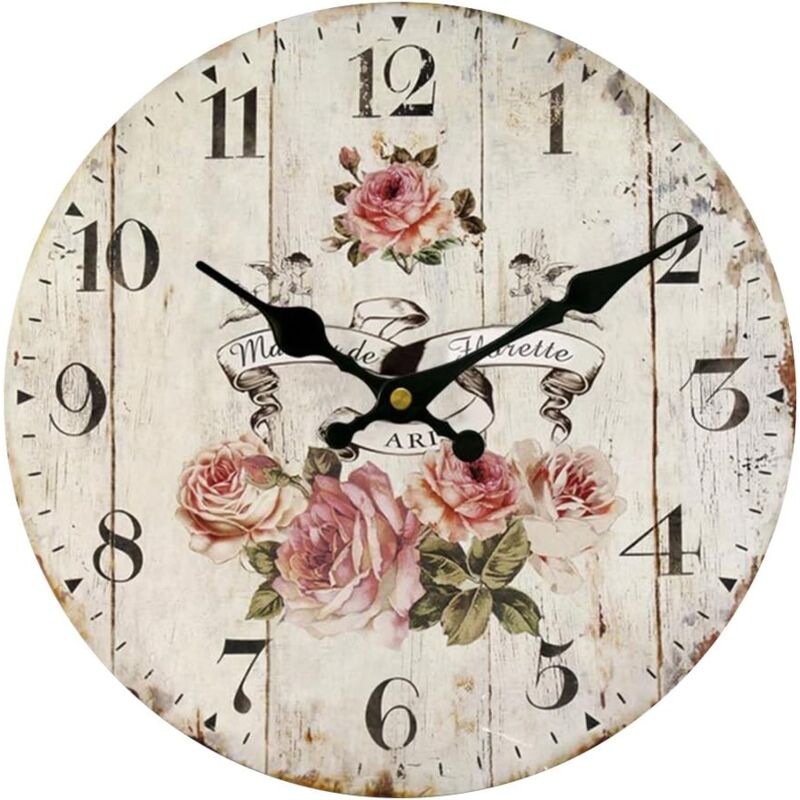 foto del prodotto zvd orologio da parete silenzioso in stile vintage diametro 34 cm 14 pollici 