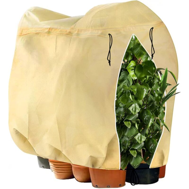 foto del prodotto zvd overwintering plant cover, 180 x 120 cm adjustable plant protection cover with zippered drawstring