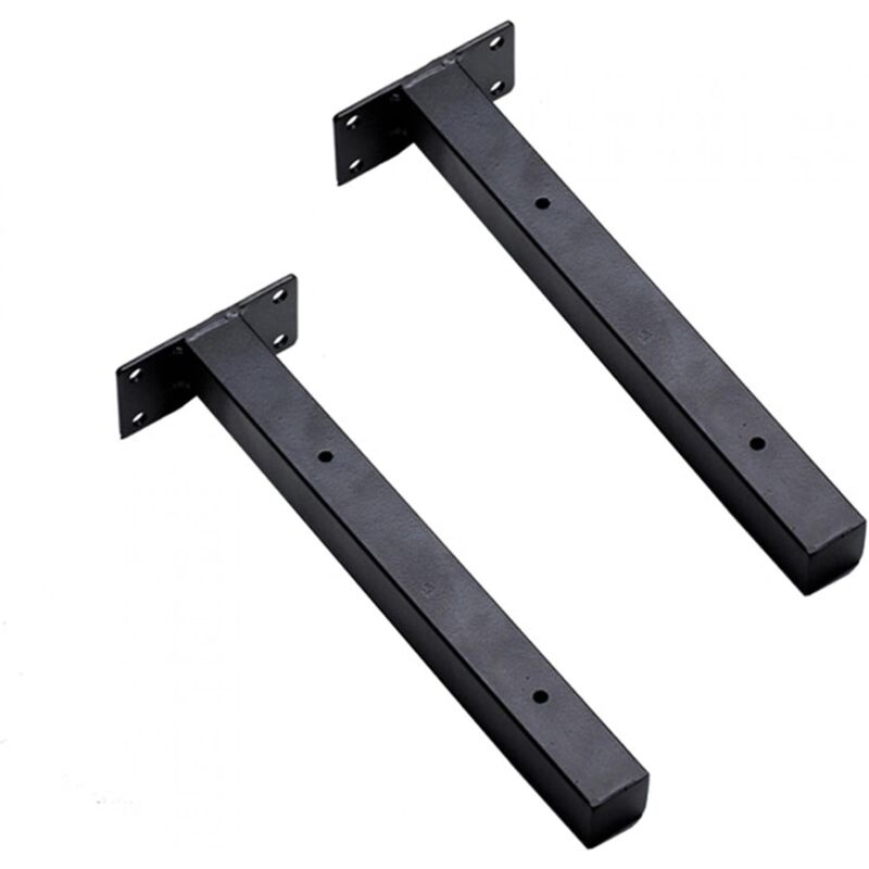 foto del prodotto zvd pack heavy duty shelf brackets industrial shelves, 25cm black brackets for custom or diy wall shelves black 