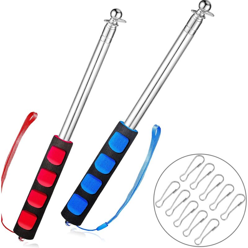 foto del prodotto zvd pali telescopici portatili in acciaio inox con 10 ganci 1,2 m 