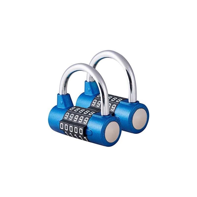 foto del prodotto zvd pcs 5 digit combination padlock, gym padlock, can be reset combination locks, for school, sport and sports locker, case, toolbox, fence